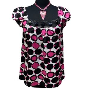 Joy Joy Printed Design Blouse